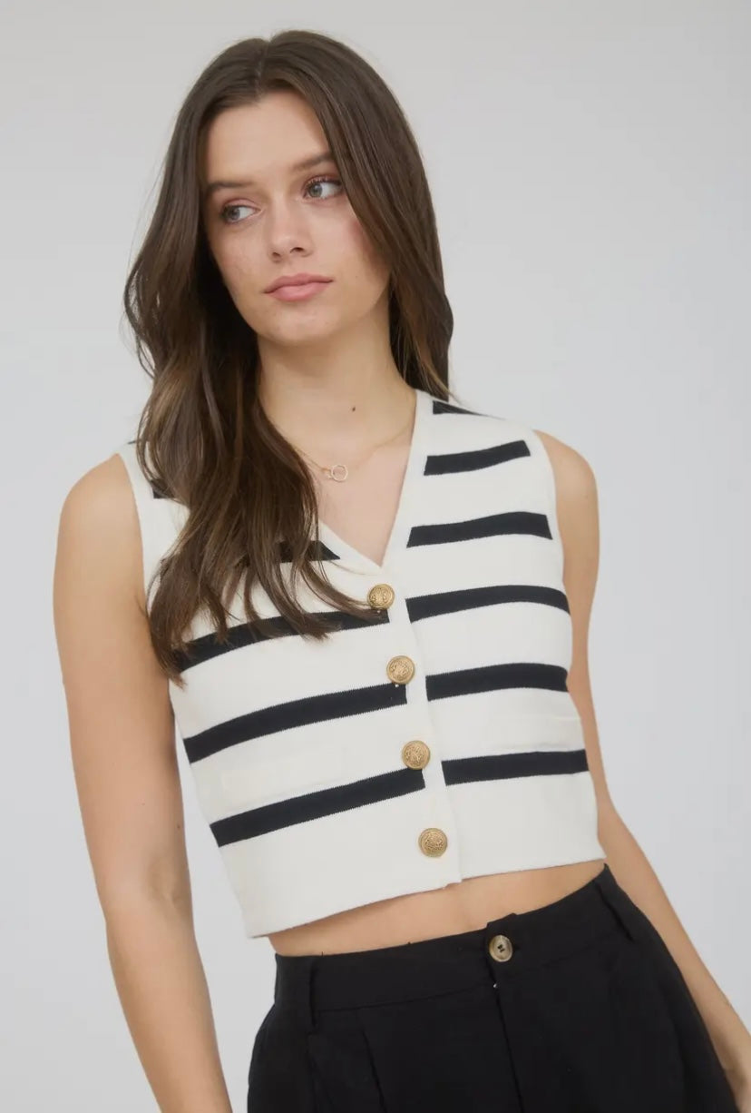 Regal Cropped Vest