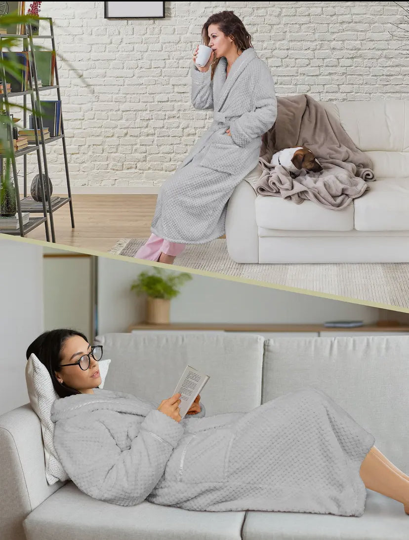 Warm Embrace Satin Trim Robe | 2 Colour Options