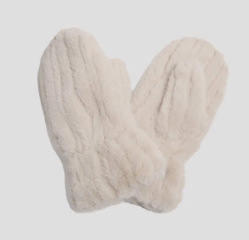Aspen Seamed Faux Fur Mitts | 5 Colour Options