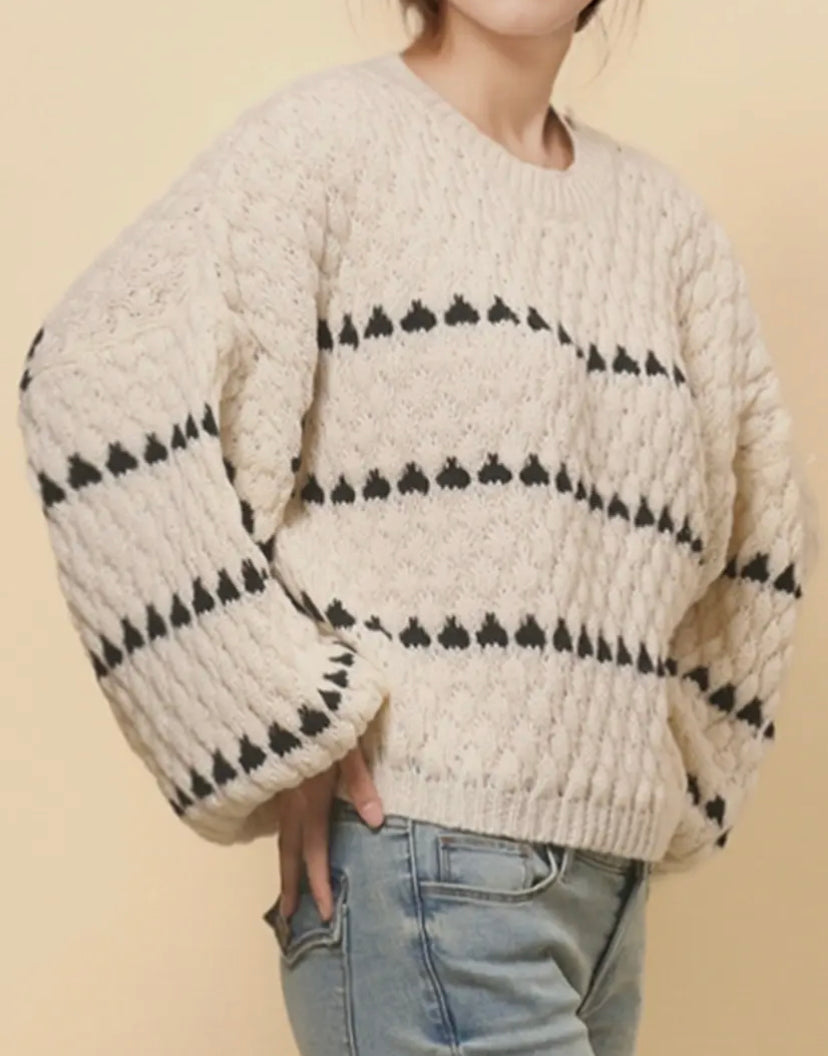 Shanae Chunky Sweater | White