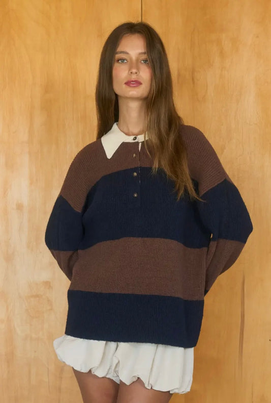 Harlyn Polo Sweater | Navy