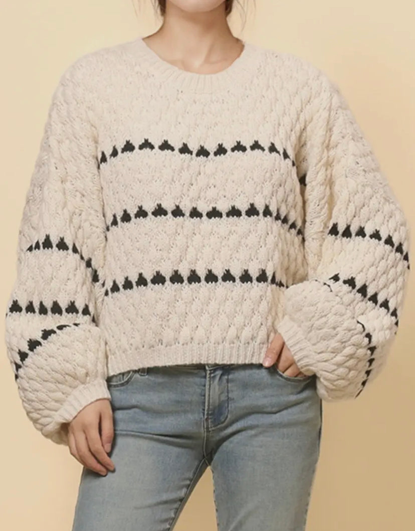 Shanae Chunky Sweater | White