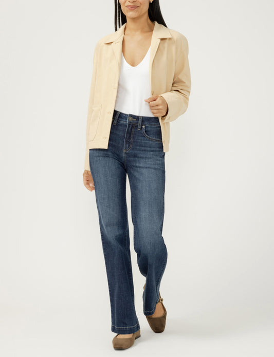 SILVER JEANS | Avery High Rise Luxe Stretch Trouser Leg Jeans CVS374