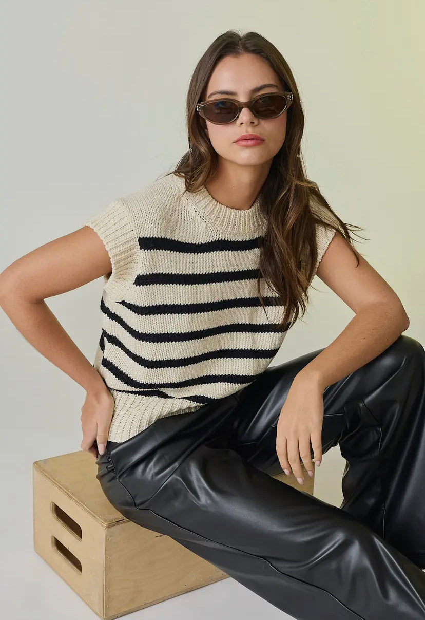 Chisel Striped Knit Top