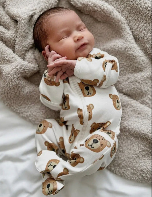 Baby Bear Organic Zip Onesie