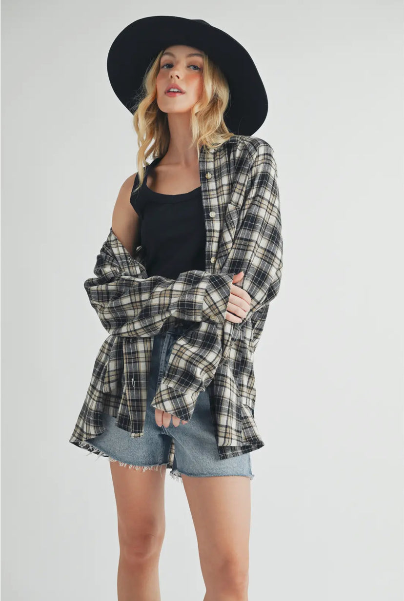Zaya Plaid Flannel | Oat