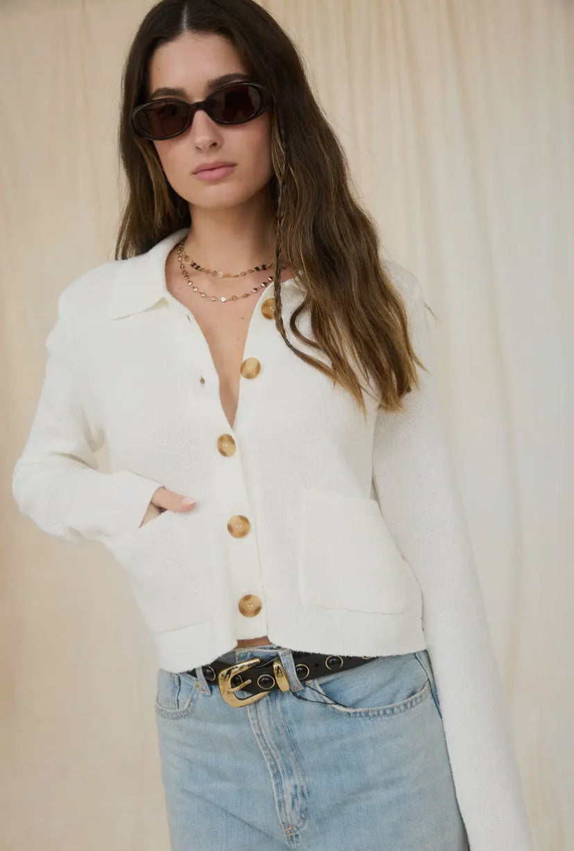 Shasta Knit Cardi | Ivory