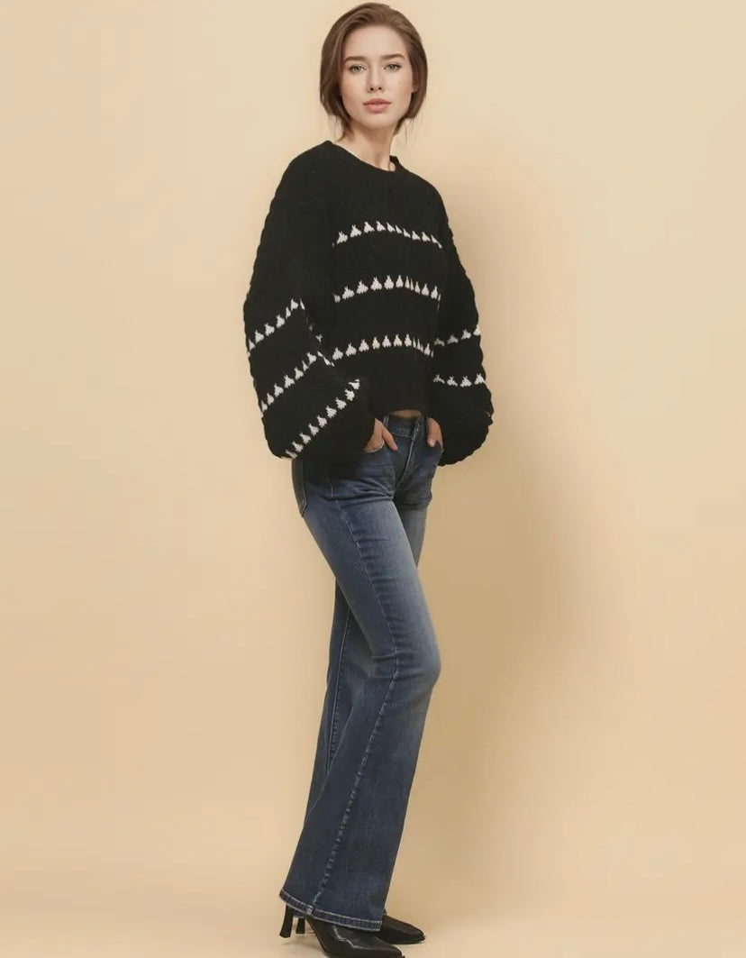 Shanae Chunky Sweater | Black