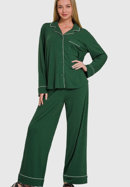 Festive Holiday PJ Set | Green