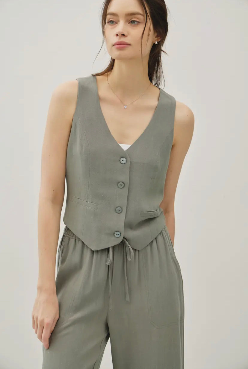 Keaton Linen Vest