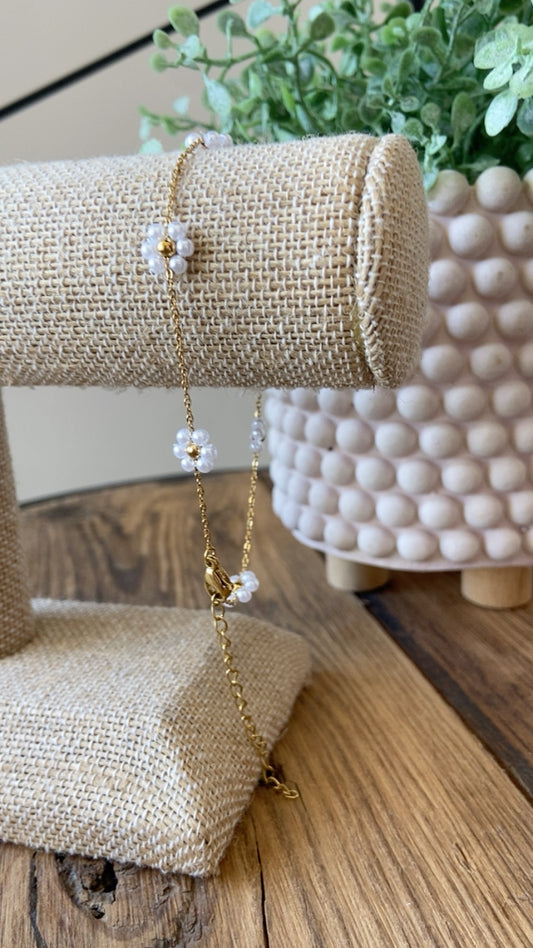 UNBOUNDED | White Daisy Anklet