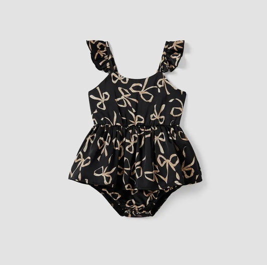 Bowknot Romper Dress
