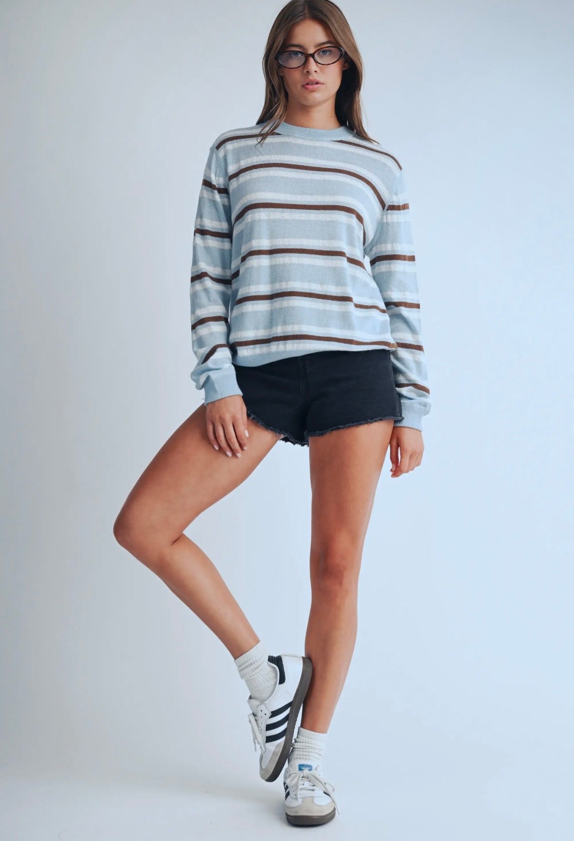 Coastal Striped Long Sleeve | Sky
