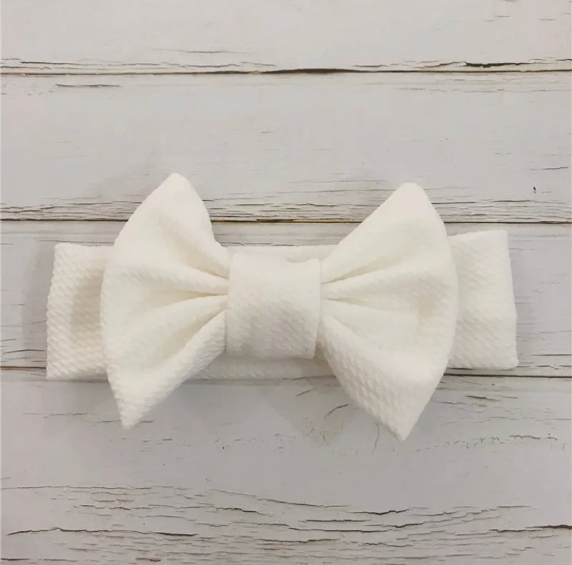 Baby Bowknot Headband | White