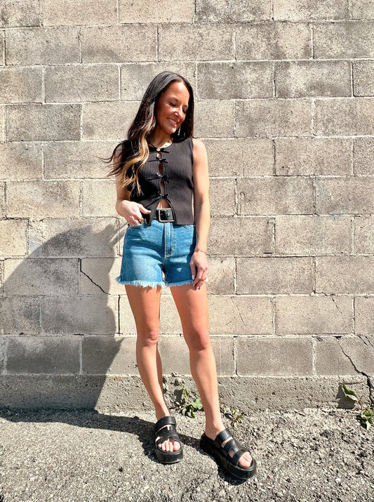 Porscha Bow Ribbed Tank