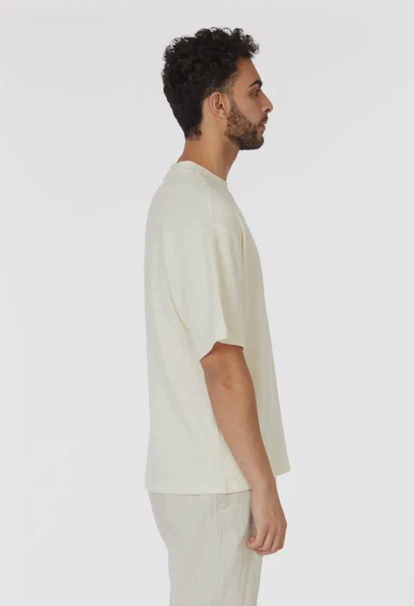 Lark Textured T-Shirt | Ivory