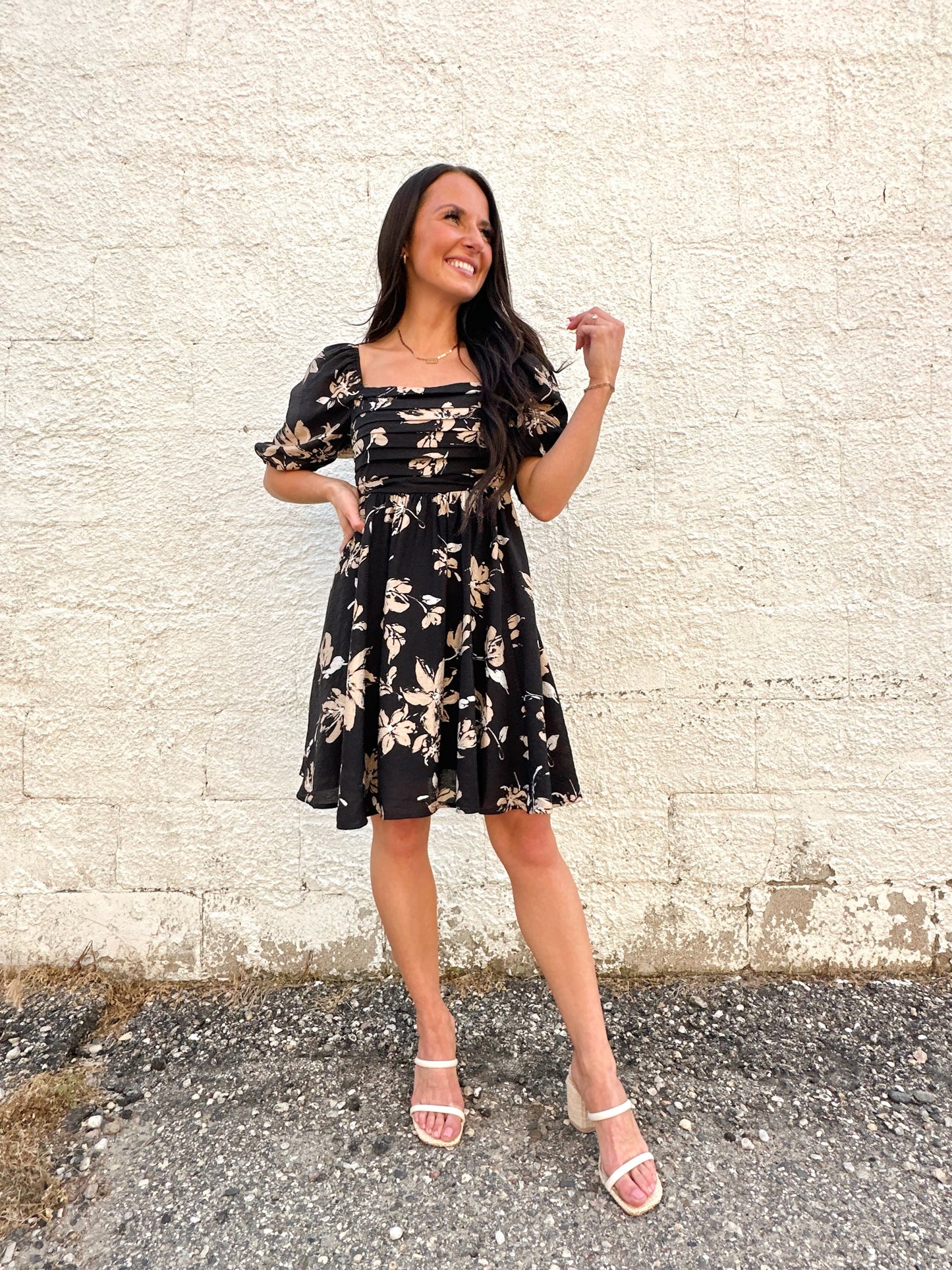 Amara Floral Puff Sleeve Dress