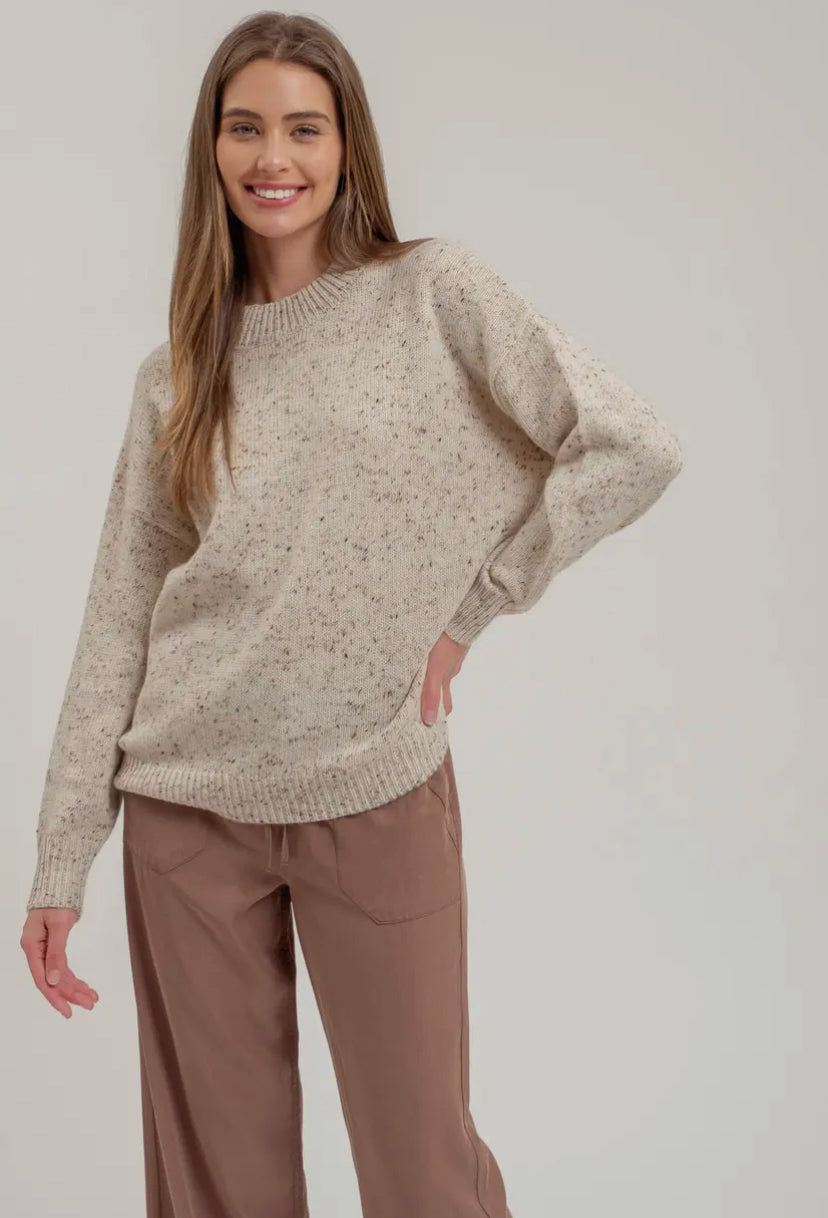 Nellie Speckled Knit Sweater