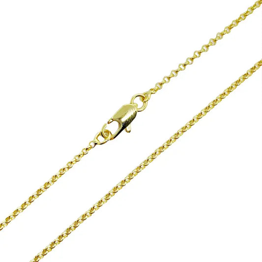 18K Gold Filled 1.5mm Rolo Chain 18"