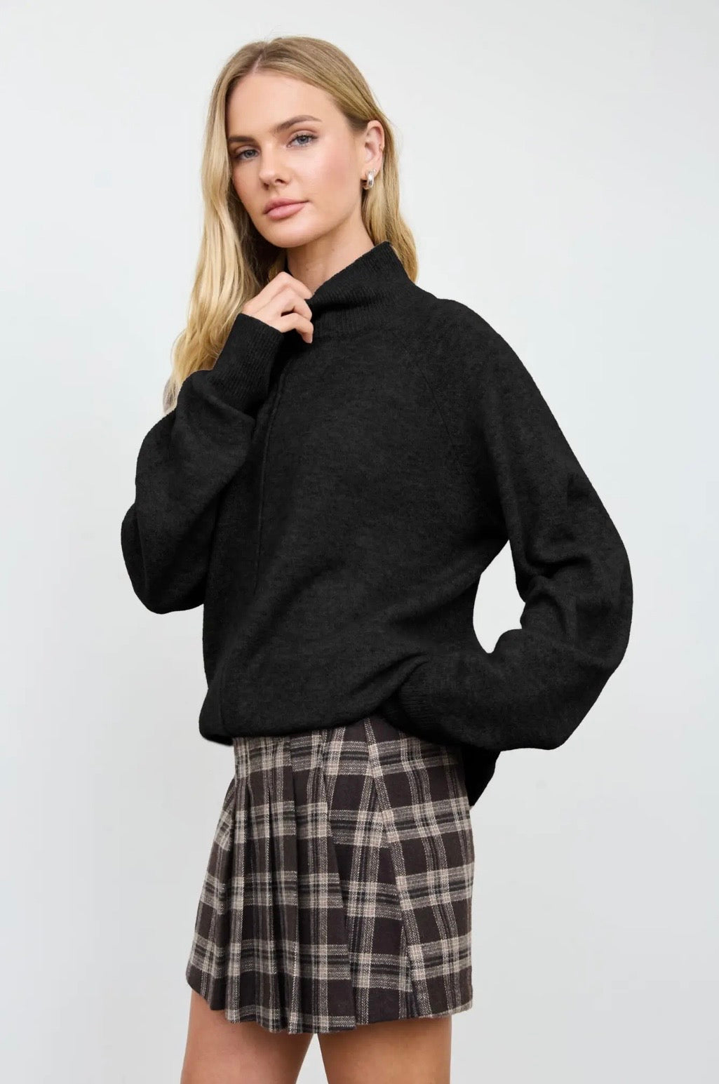 Thea Mock Neck | Black