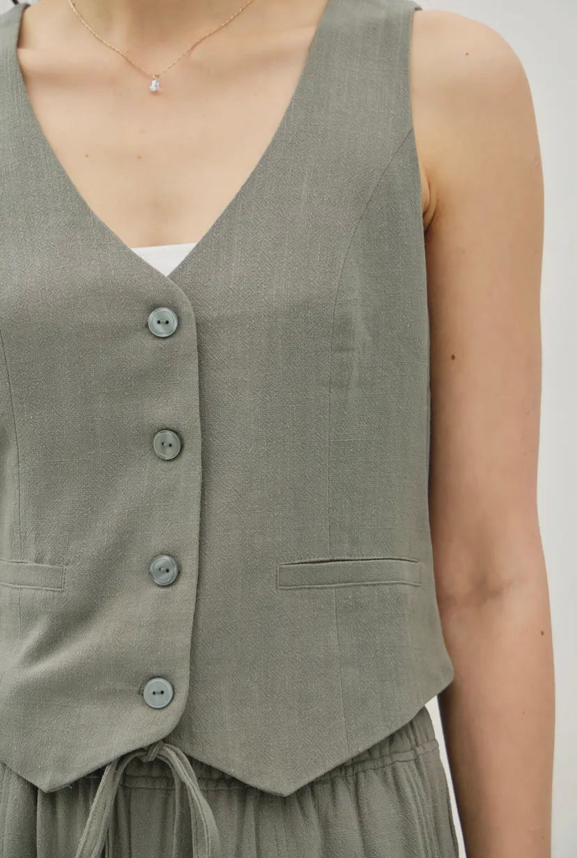 Keaton Linen Vest