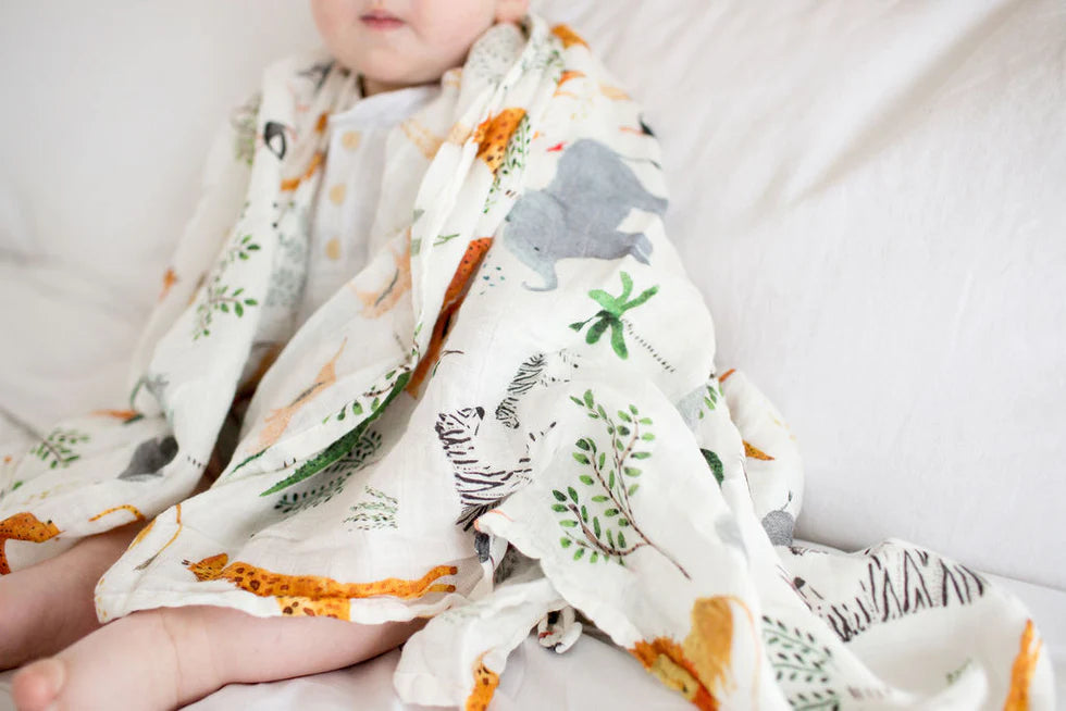 LOULOU LOLLIPOP | Muslin Swaddle | Safari Jungle
