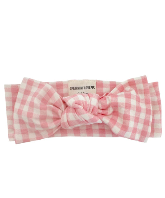 Knot Bow | Pink Gingham