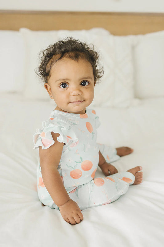 LOULOU LOLLIPOP | Peaches Ruffle Romper