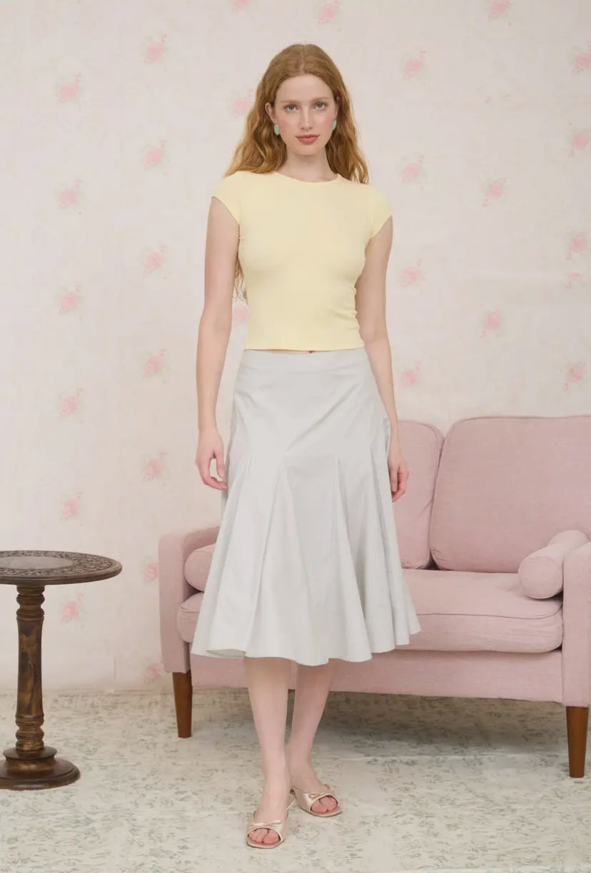 Nella Back Bow Top | Butter Yellow