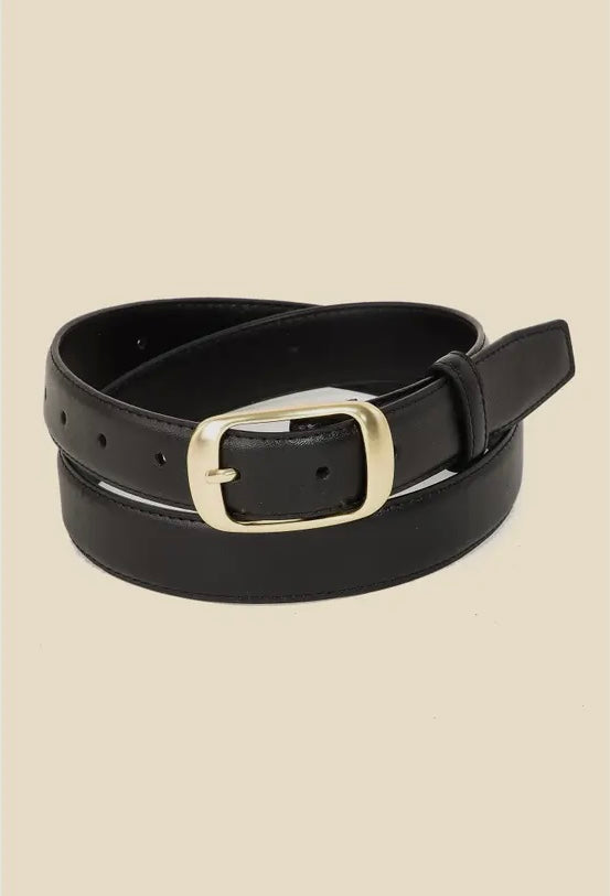 Claudia Faux Leather Belt - 2 Color Options