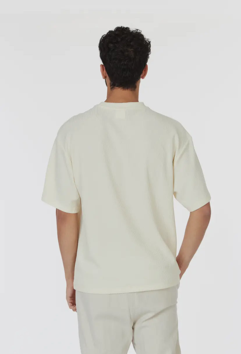 Lark Textured T-Shirt | Ivory