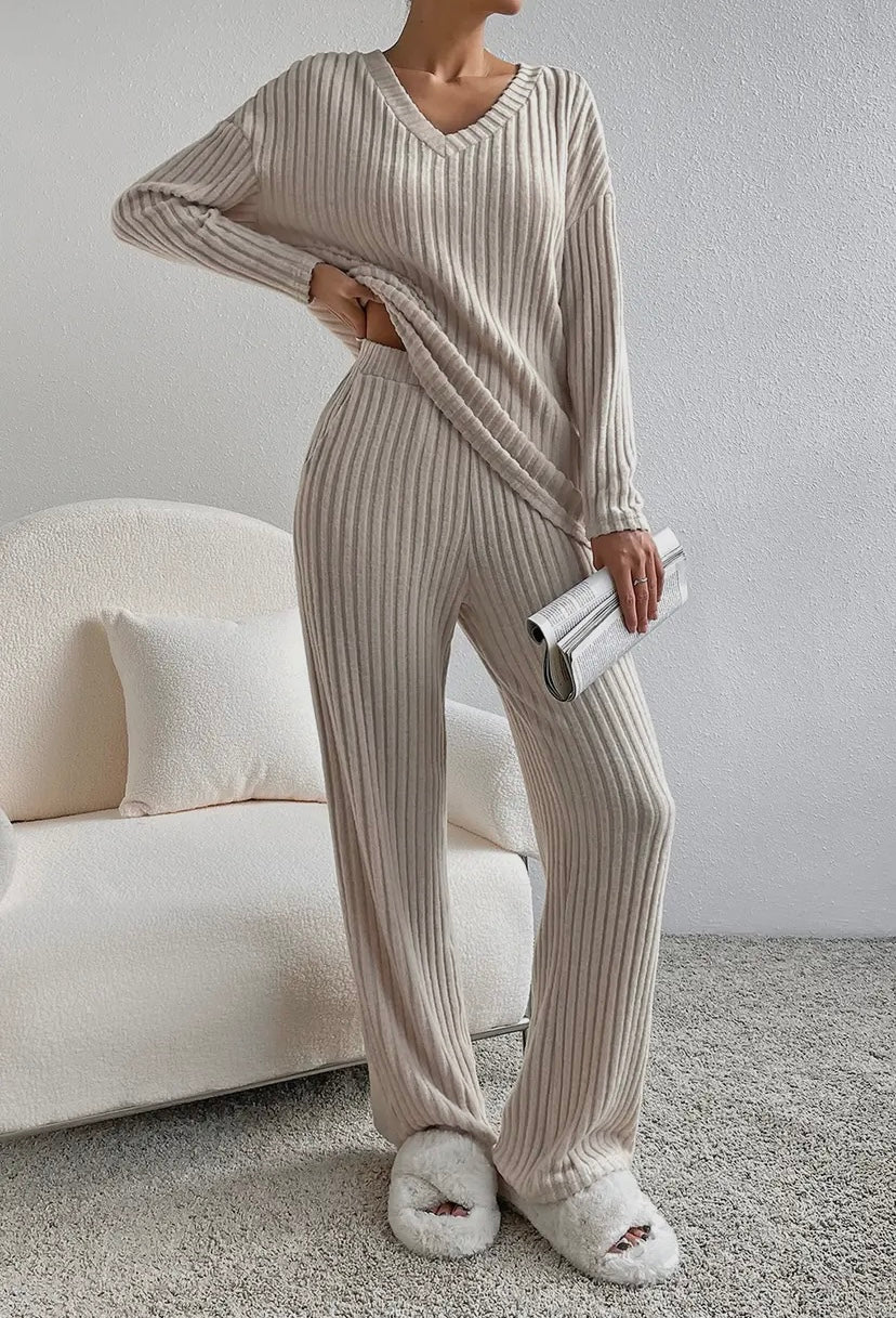 Unwind Ribbed Two-Piece Set