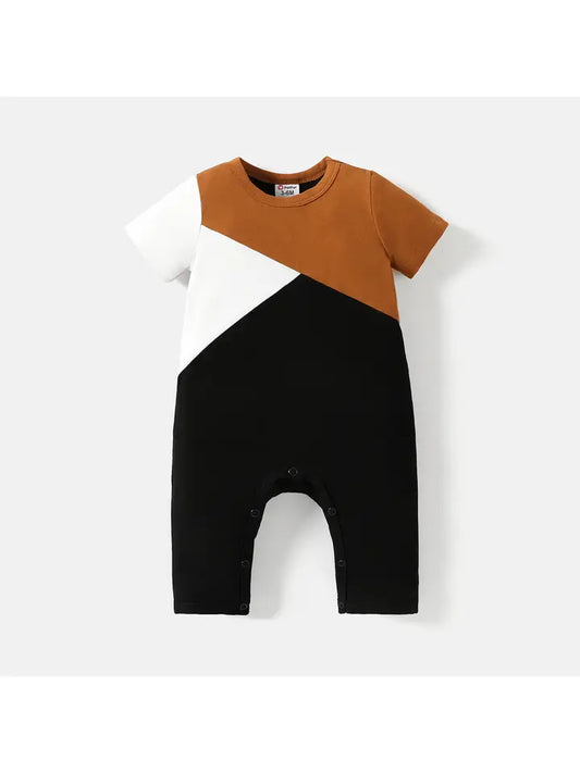 Colour block Short Sleeve Onesie