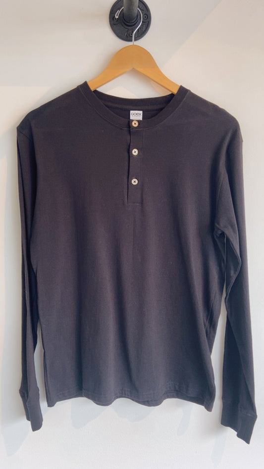 Long Sleeve Henley | Black