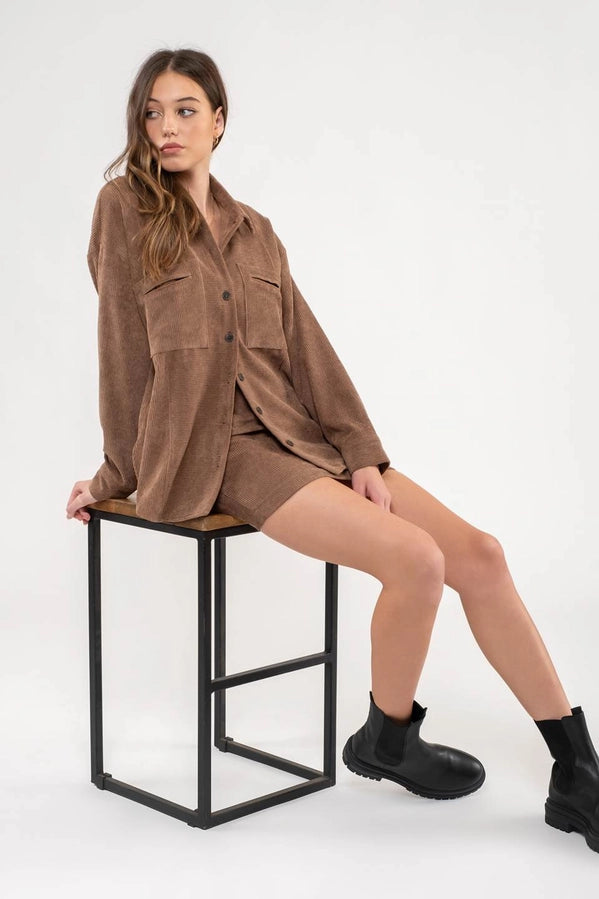 Callie Corduroy Button Up - 2 Colour Options