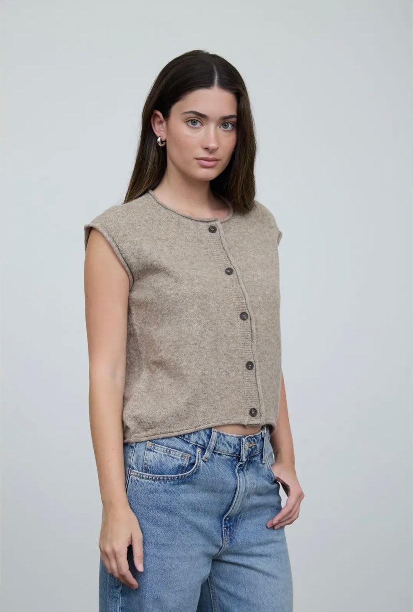 Jenner Rolled Edge Knit | Tan