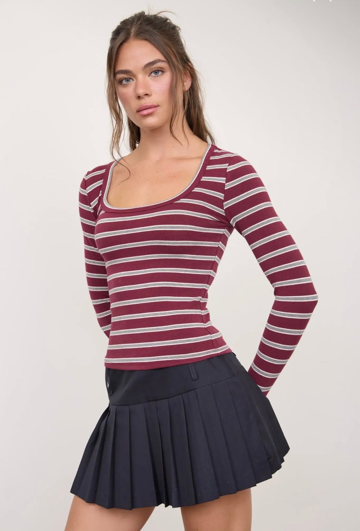 Scout Striped Long Sleeve | Mulberry