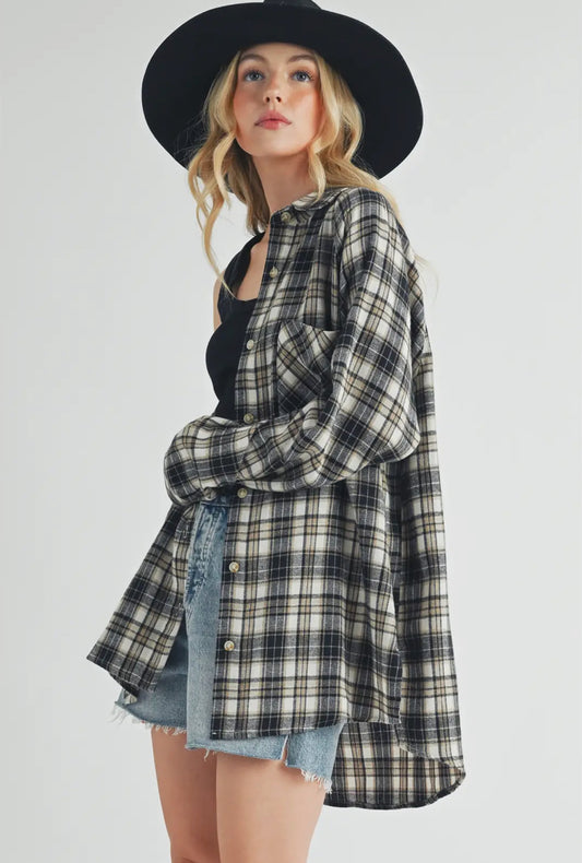 Zaya Plaid Flannel | Oat