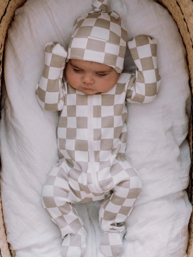 Tiramisu Checkerboard Onesie