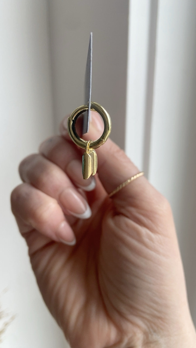 UNBOUNDED | Emerald Charm Hoops