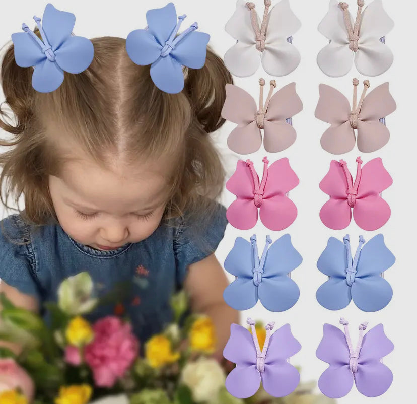 Leather Butterfly Clip | 6 Colour Options