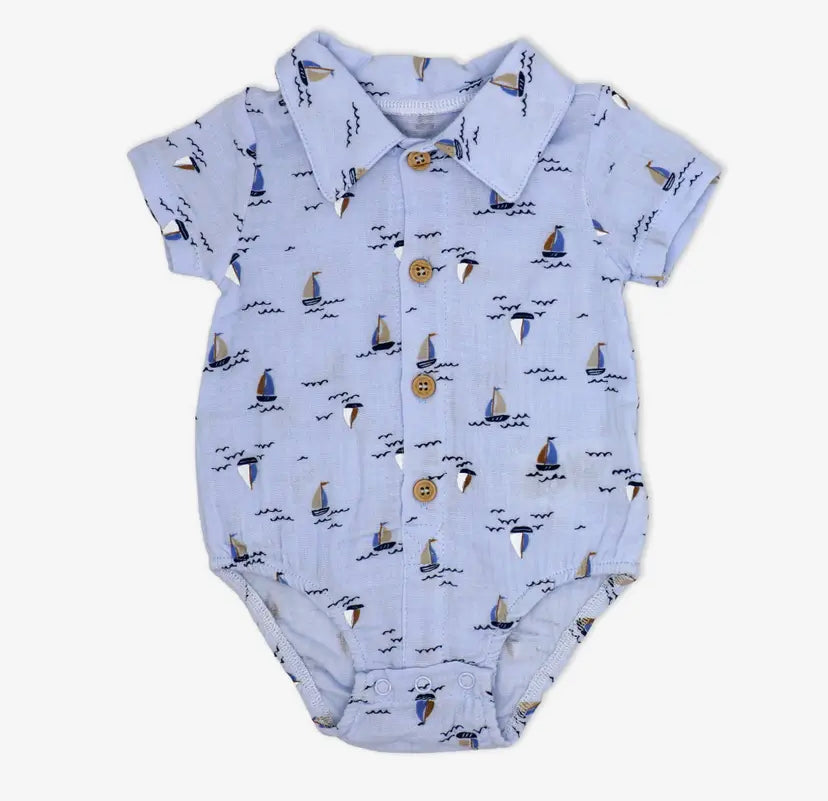 Sailboat 3 Piece Short Set