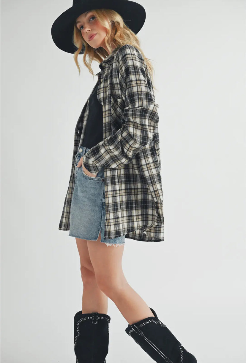 Zaya Plaid Flannel | Oat