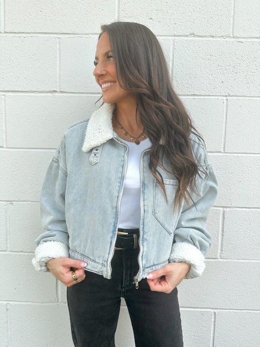 Stefani Sherpa Denim Jacket