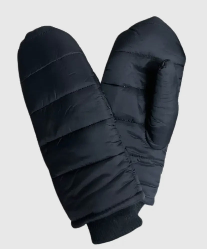 Banff Puffer Mittens | Black