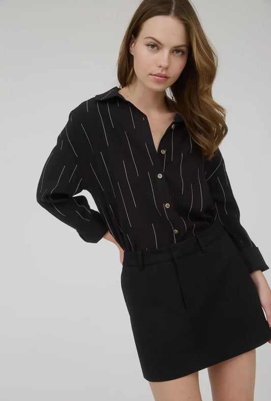 Valleta Button Down Shirt | Black