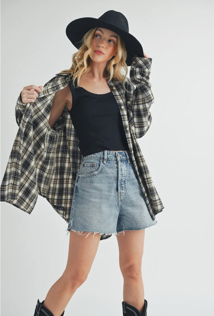 Zaya Plaid Flannel | Oat