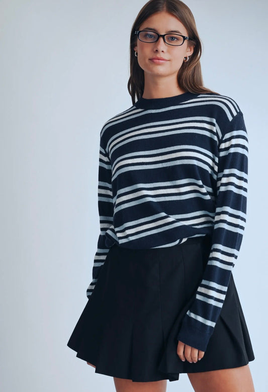 Coastal Striped Long Sleeve | Navy