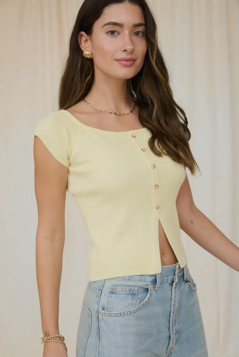 Baylor Top | Butter Yellow