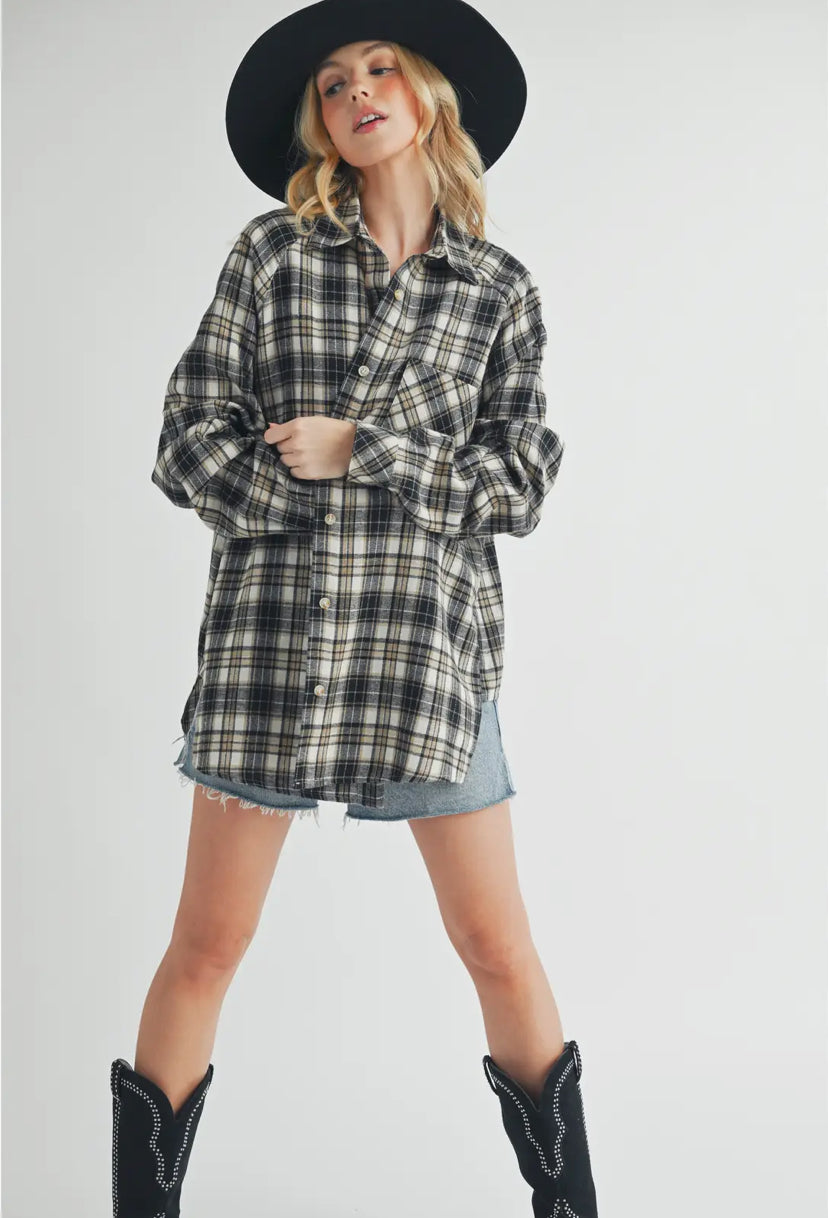 Zaya Plaid Flannel | Oat